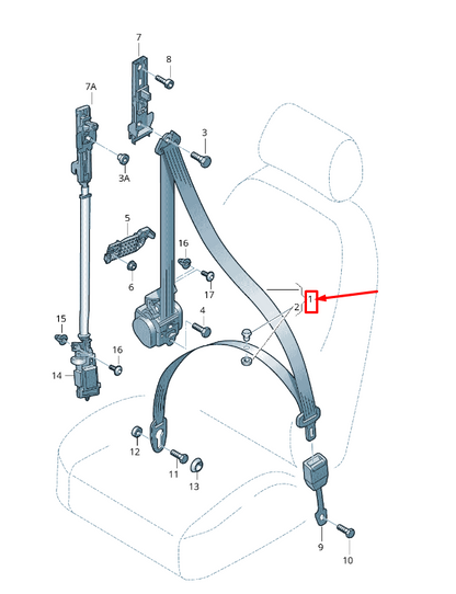 new audi a4 allroad b8 front left seatbelt lhd 8k1857705akv04 original