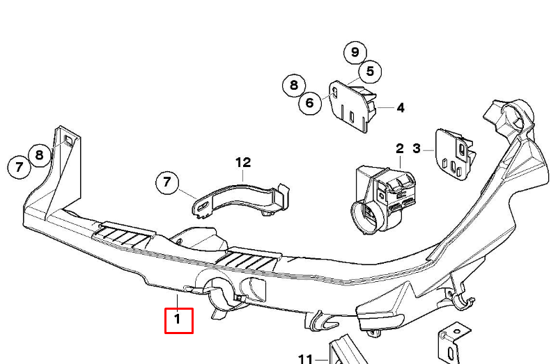 new bmw 3 e90 front left headlight bracket arm 51647116707 7116707 original