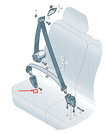 NEW AUDI Q7 4M REAR SEAT BELT LATCH 4M0858491B MNB 4M0858491BMNB ORIGINAL