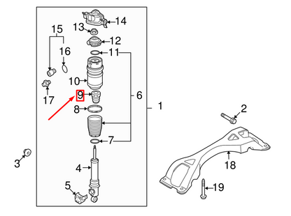 NEW AUDI Q7 4L REAR SHOCK BUMP STOP 7L0512131C ORIGINAL