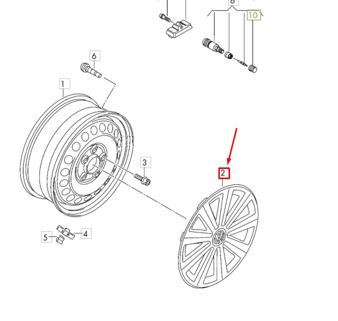 NEW VW CRAFTER SZ MK2 WHEEL HUB COVER TRIM 2N06011471ZX ORIGINAL