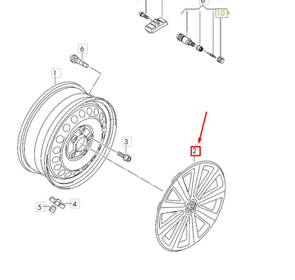 NEW VW CRAFTER SZ MK2 WHEEL HUB COVER TRIM 2N06011471ZX ORIGINAL