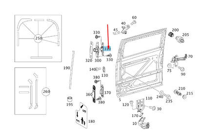 NEW MERCEDES-BENZ VITO MIXTO FURGON W639 LEFT LOCKER DOOR BOTTOM A6397580427
