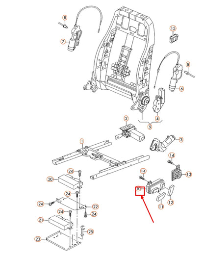 NEW AUDI Q7 4L FRONT LEFT POWER SEAT ADJUSTMENT SWITCH 4L0959747A4PK ORIGINAL