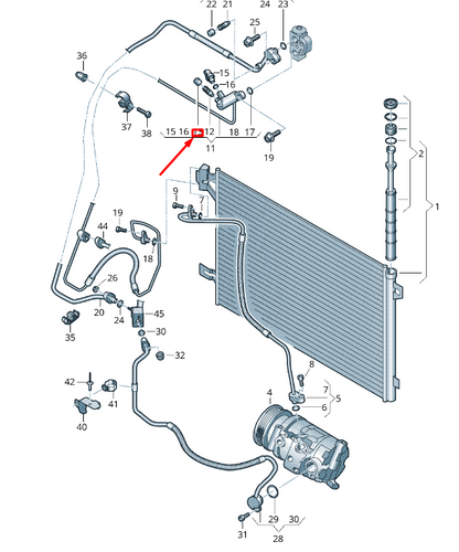 new vw transporter vi t6 refrigerant pipe protective cap 5q0816581a original