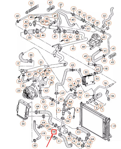 NEW AUDI A6 ALLROAD QUATTRO C5 COOLANT REGULATOR 4B3121113A ORIGINAL