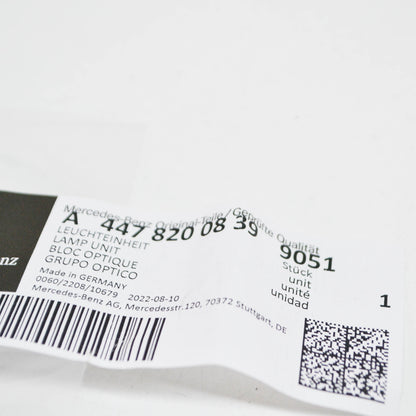 NEW MB VITO W447 INNER LEFT B-PILLAR LAMP UNIT A44782008399051 ORIGINAL