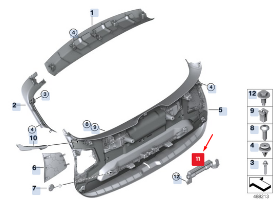 new bmw x2 f39 rear tailgate vibration absorber 51247469916 7469916 original