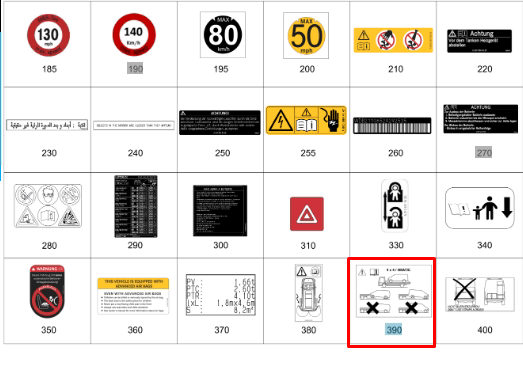 NEW MERCEDES-BENZ VITO FURGON W447 INFORMATION LABEL A9065840213 ORIGINAL