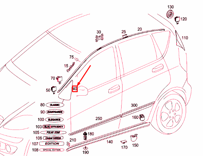 NEW MERCEDES-BENZ A W169 RIGHT FRONT WING MIRROR TRIM A16969002879051 ORIGINAL