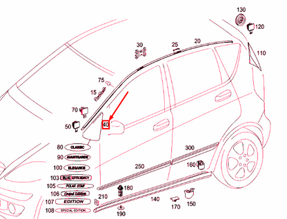 NEW MERCEDES-BENZ A W169 RIGHT FRONT WING MIRROR TRIM A16969002879051 ORIGINAL