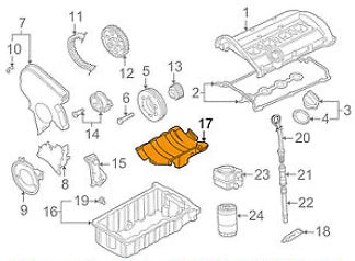 NEW AUDI TT 8N OIL PAN BAFFLE RESTRICTOR PLATE 06B103623P 1.8 T