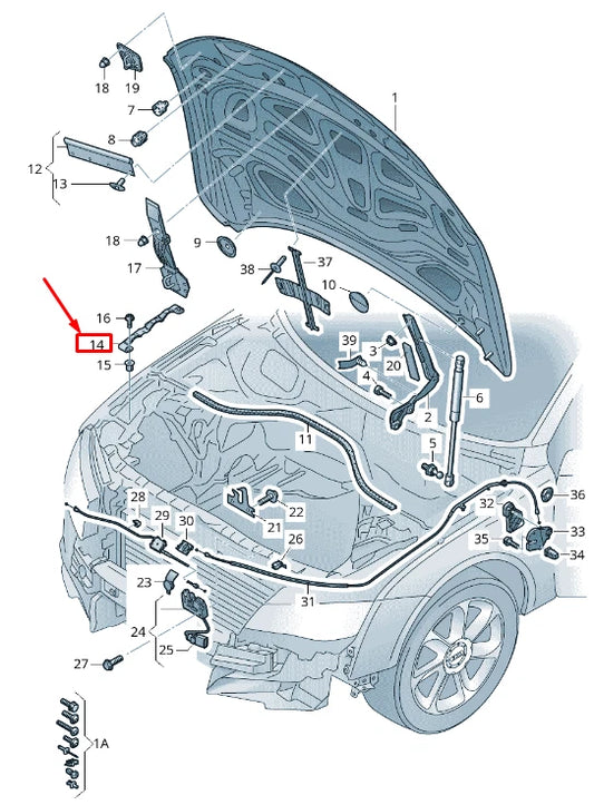 NEW AUDI A7 SPORTBACK 4G FRONT LEFT BONNET DEFORMATION ELEMENT 4G8823257