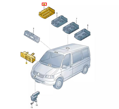 NEW VOLKSWAGEN TRANSPORTER T5 CLIMATE CONTROL UNIT PANEL 7E5907049BY20 ORIGINAL