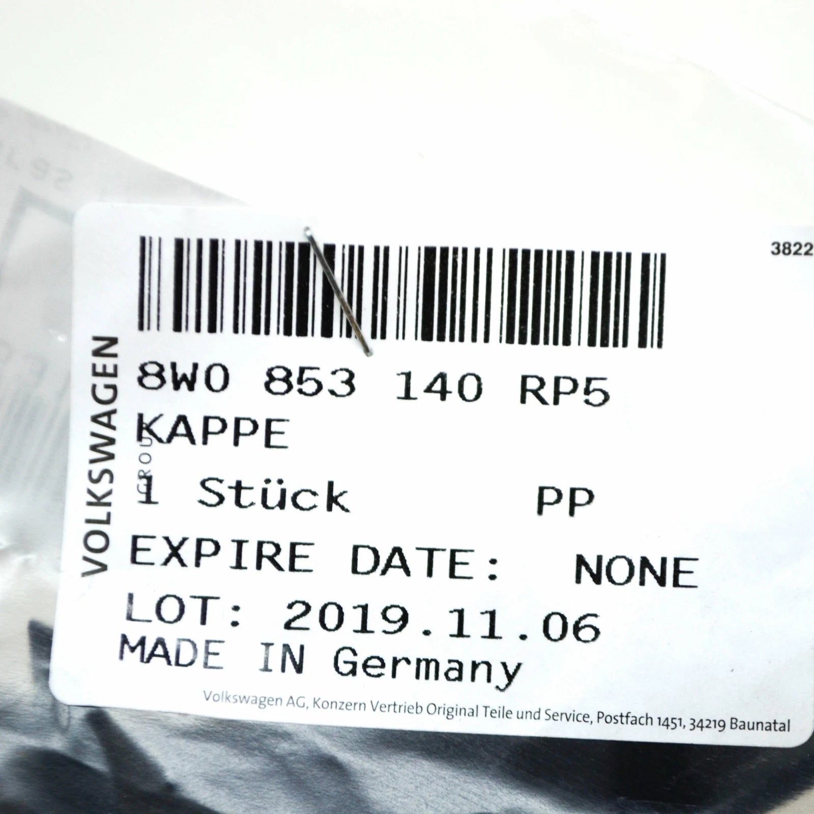 NEW AUDI A4 AVANT B9 FRONT BUMPER RADIATOR GRILLE CAP 8W0853140RP5