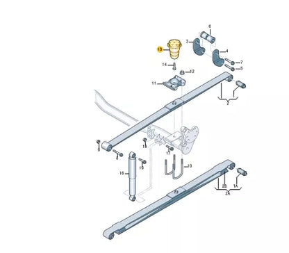 NEW VOLKSWAGEN CADDY FURGON 2K STOP BUFFER 2K0511153G