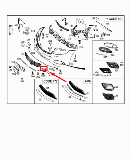 NEW MERCEDES-BENZ SLS AMG C197 FRONT BUMPER VALANCE A2228850738 ORIGINAL