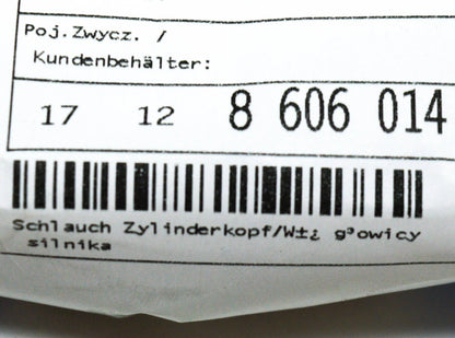 NEW BMW 2 F45 2.0D 100KW CYLINDER HEAD COOLANT PIPE 17128606014 2014 ORIGINAL