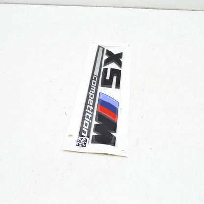NEW BMW X5 M F95 REAR TRUNK BOOTLID BADGE 51148096408 8096408 ORIGINAL