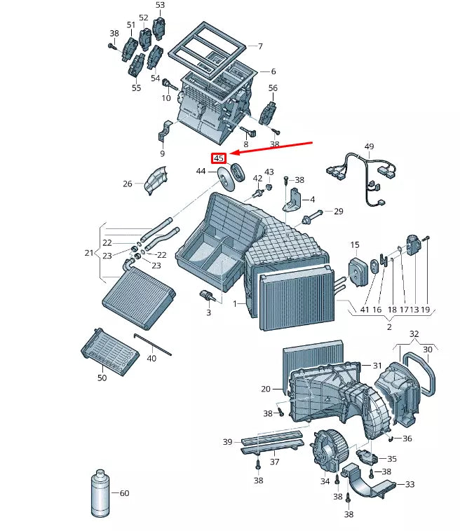 NEW VW TOUAREG 7P MK2 HEAT EXCHANGER CLIP SEAL 7H0819058