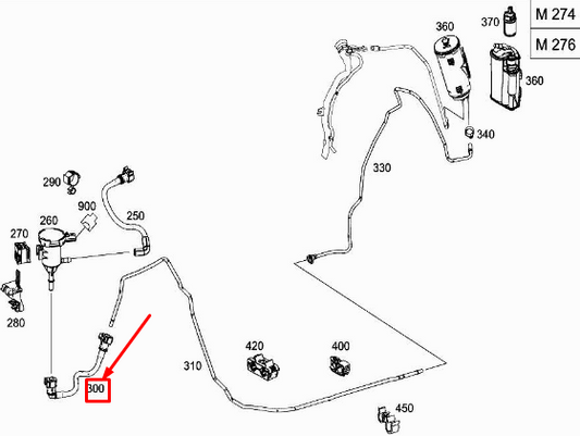 new mercedes-benz c w205 engine purge line a2134710100 original