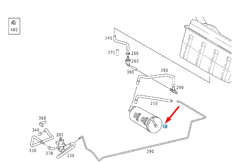 NEW MERCEDES-BENZ SLK R170 ACTIVATED CHARCOAL FILTER A1704701159