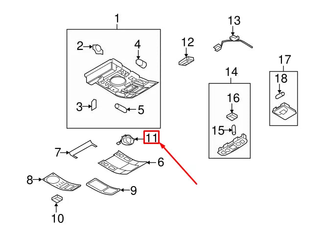 NEW AUDI Q7 4L SUNROOF SWITCH 4F095961313U ORIGINAL