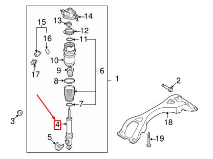 NEW AUDI Q7 4L REAR RIGHT SHOCK ABSORBER 7L8513028N ORIGINAL