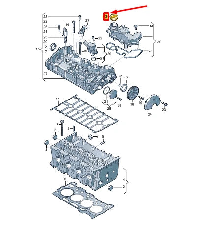 NEW VW GOLF VARIANT CG MK8 ENGINE OIL FILLER CAP 05E103485C