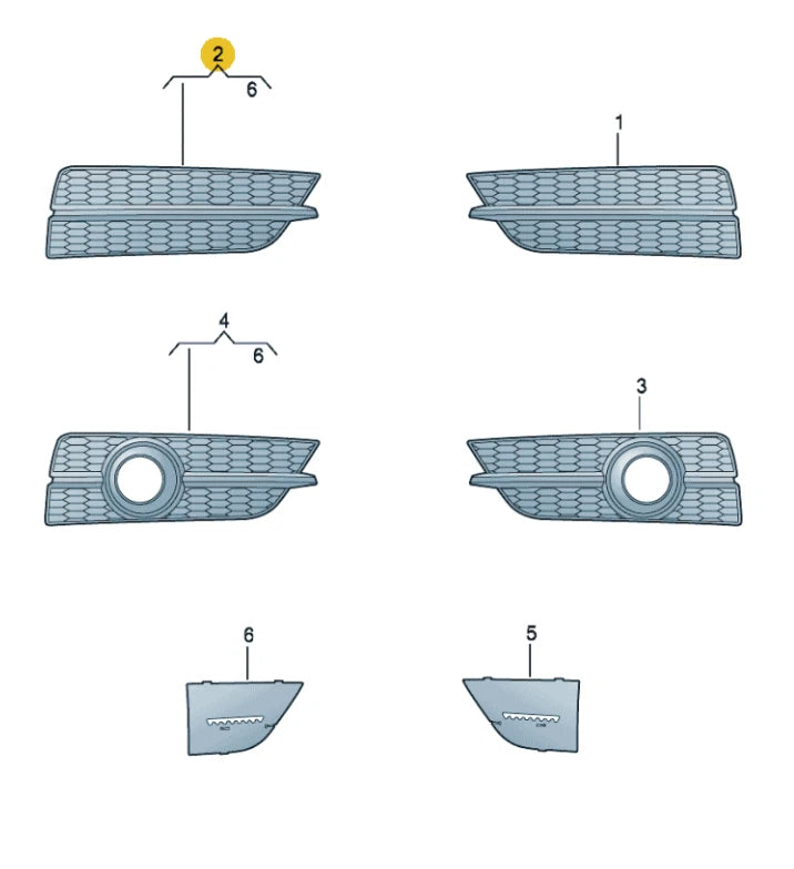 NEW AUDI A7 4G FRONT BUMPER RIGHT SIDE GRILLE 4G8807648F9B9