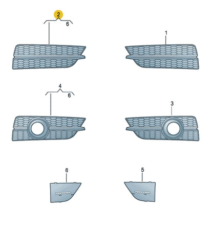 NEW AUDI A7 4G FRONT BUMPER RIGHT SIDE GRILLE 4G8807648F9B9
