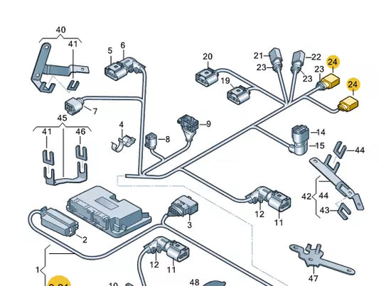 NEW AUDI A1 MK1 3PIN FLAT CONTACT HOUSING 8K0973703 ORIGINAL