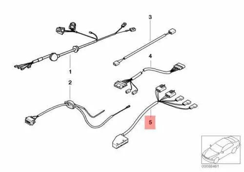 NEW BMW Z3 E36 COUPE ADAPTER LEAD F ONE PIECE SEAT PLUG 6916218 61106916218