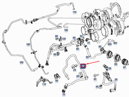 new mercedes-benz e w213 left purge line a1770103500 original