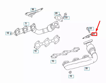NEW MERCEDES-BENZ ML W164 LEFT SIDE TURBOCHARGER GASKET A6421423180 ORIGINAL