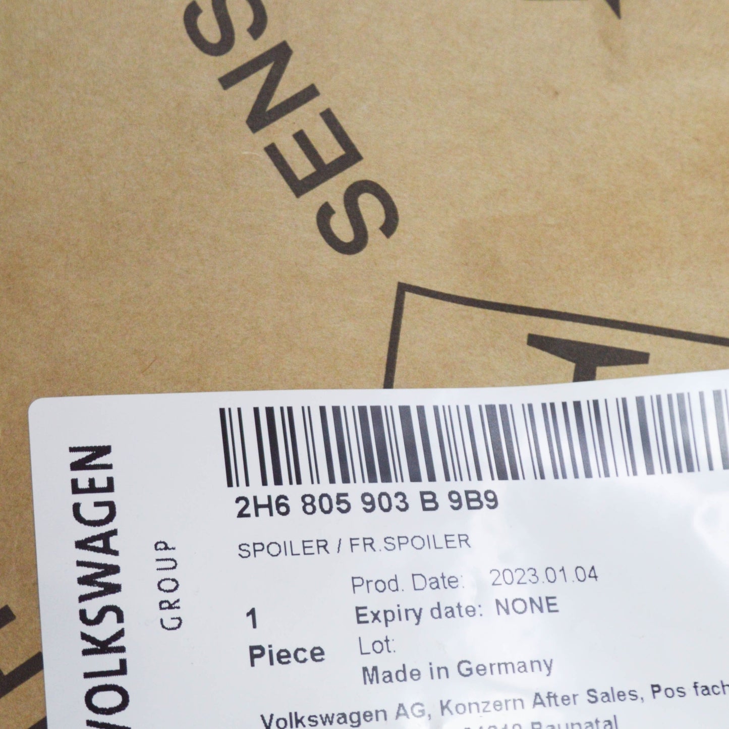 NEW VW AMAROK 2H FRONT LEFT SPOILER 2H6805903B9B9 2H6805903B 9B9 ORIGINAL