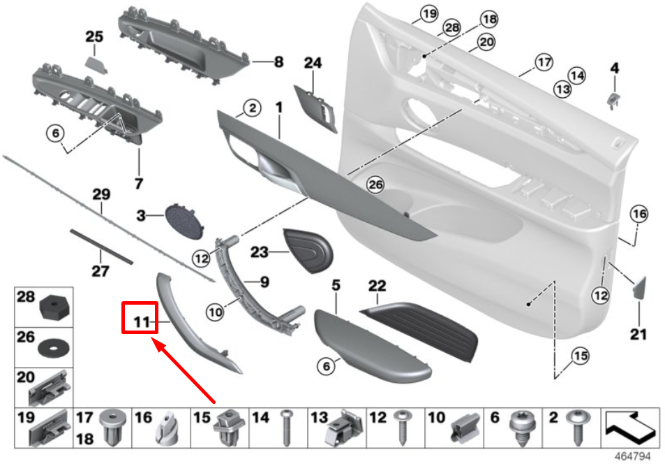 new bmw x5 f15 front left interior handle cover 51417484557 7484557 original