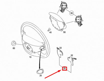 NEW MB S W221 AMG STEERING WHEEL PADDLE SHIFTER SET A2212670046 ORIGINAL