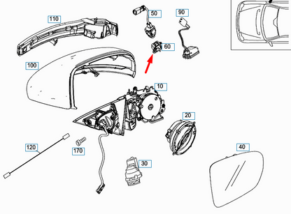 new mercedes-benz s-class w222 mirror camera bracket a2228203814 original