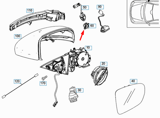 new mercedes-benz s-class w222 mirror camera bracket a2228203814 original