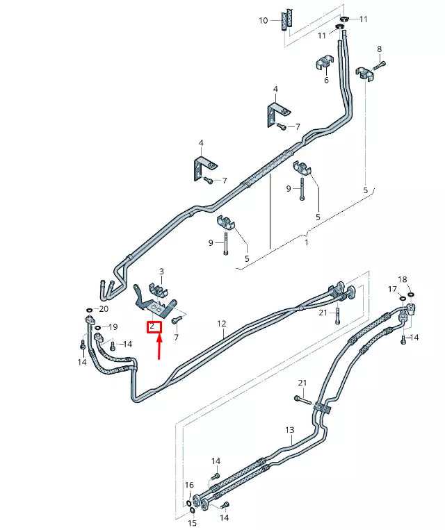 NEW VW TOUAREG 7P MK2 COOLANT PIPE BRACKET 7L0819605A