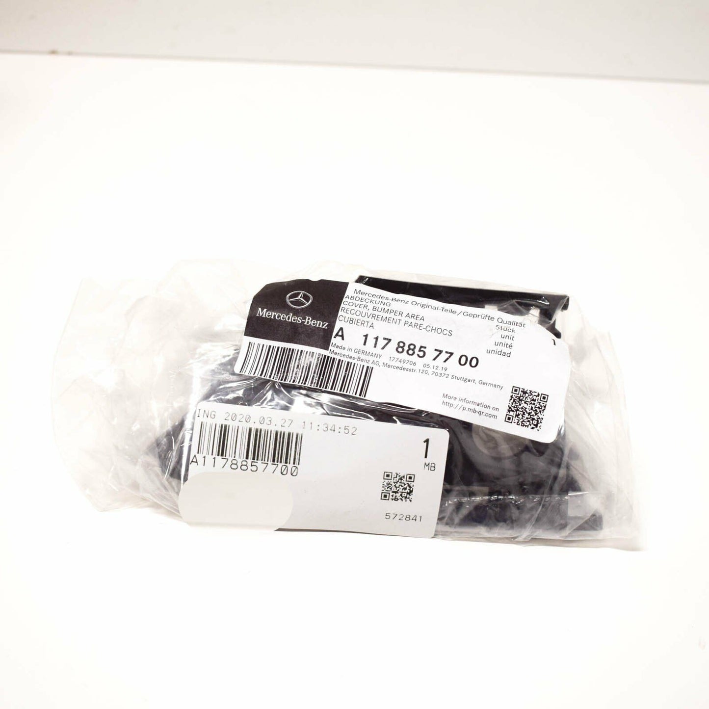 NEW MB CLA C117 FRONT BUMPER LEFT CENTRAL OUTSIDE COVER A1178857700 ORIGINAL