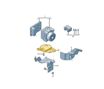 NEW AUDI A3 8V ABS MODULATOR BRACKET 5Q0614235 ORIGINAL