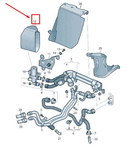 NEW VW SHARAN 7N SOLENOID VALVE HEAT INSULATION 7N0815099A