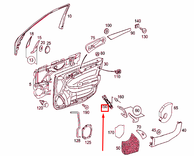 new mercedes-benz c w203 front door left bracket a2037220114 original