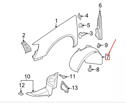 NEW VW PASSAT B6 3C LEFT FRONT FENDER LINER 3C0805977