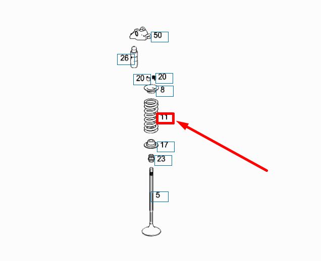 new mercedes-benz slk r172 valve spring a2710530920 original