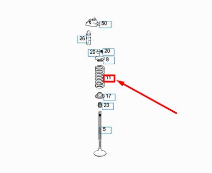 new mercedes-benz slk r172 valve spring a2710530920 original