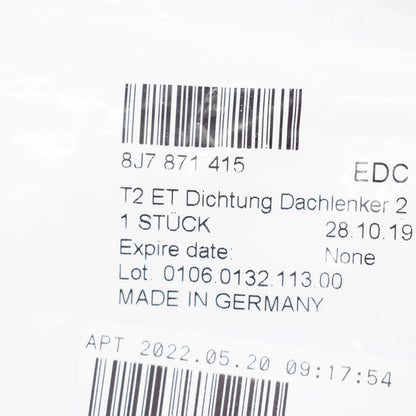 NEW AUDI TT 8J CENTRE LEFT SOFT-TOP FRAME SEAL 8J7871415 ORIGINAL