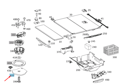 new mercedes-benz e s212 trunk temporary tire mount foam a2128980081 original